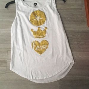 A white musically shirt you can dress up or down